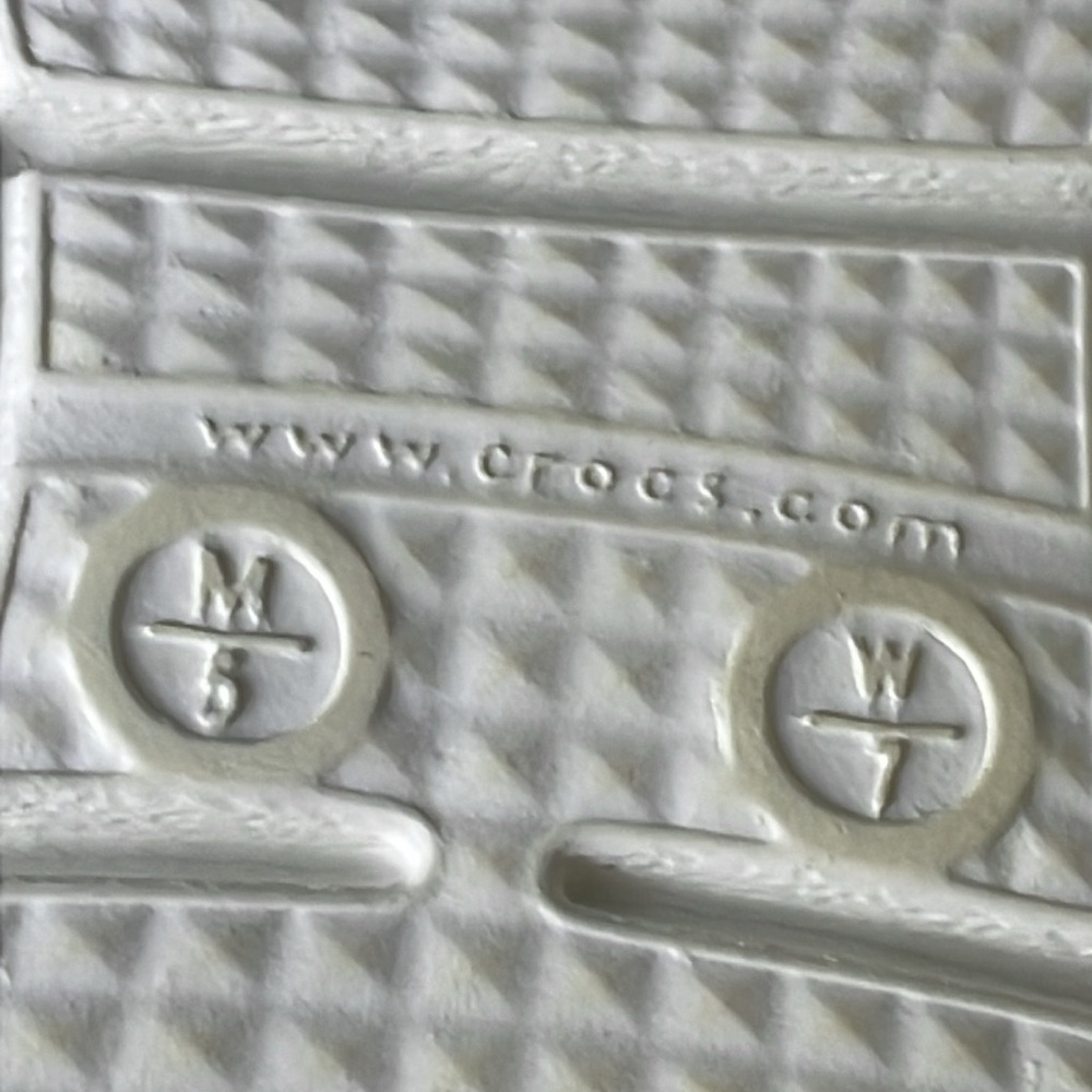 CROCS Women's Sage Green and Yellow Slip-On Clogs - Picture 9 of 11
